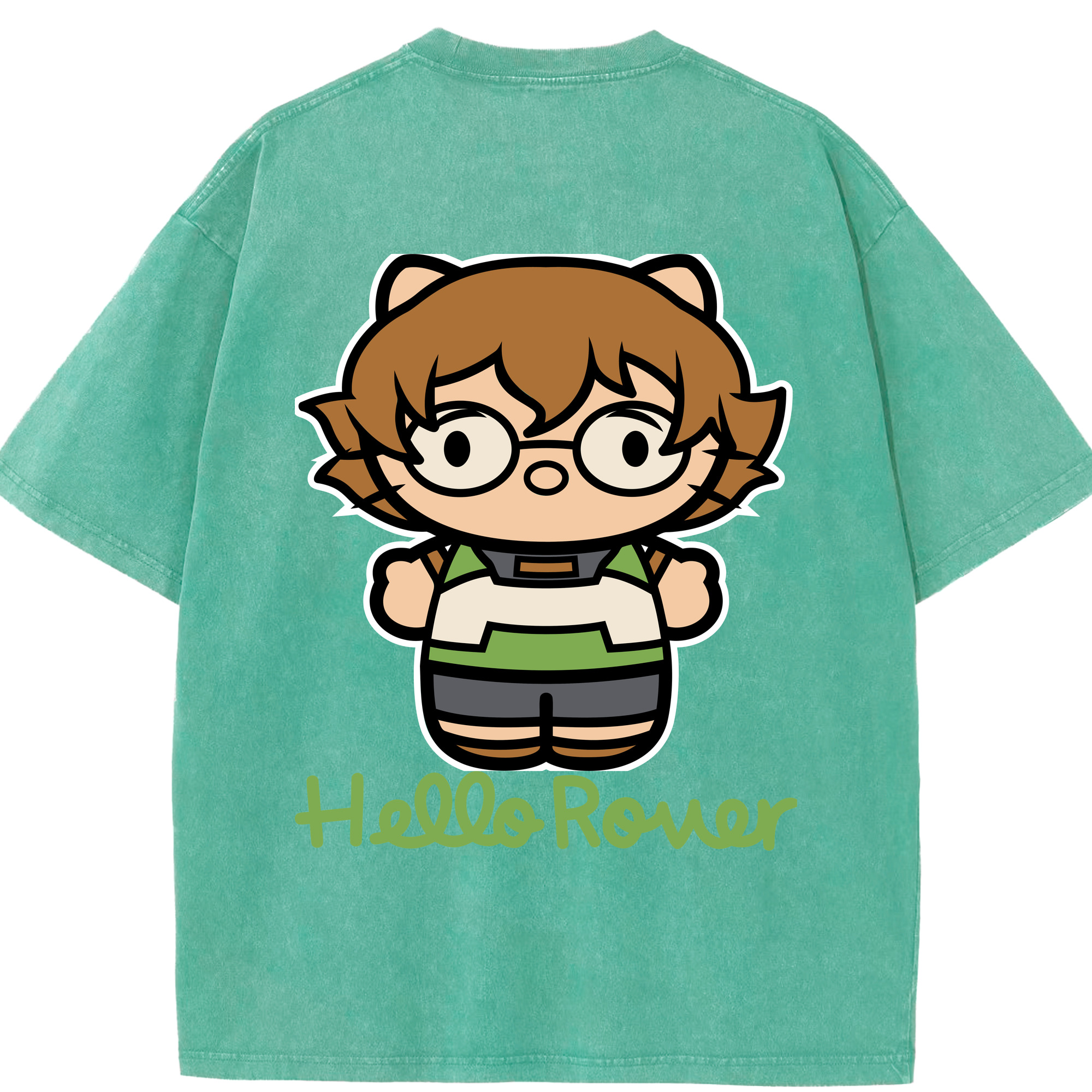 （画像用） Hello Kitty ハローキティ 綿100% ヴィンテージ風 半袖Tシャツ（背面プリント）